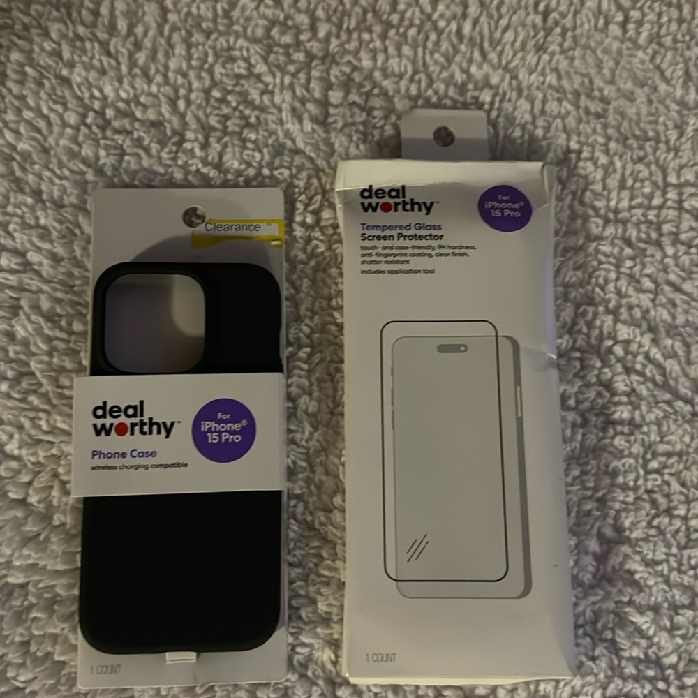 Deal worthy iPhone 15 pro phone case and screen protectors